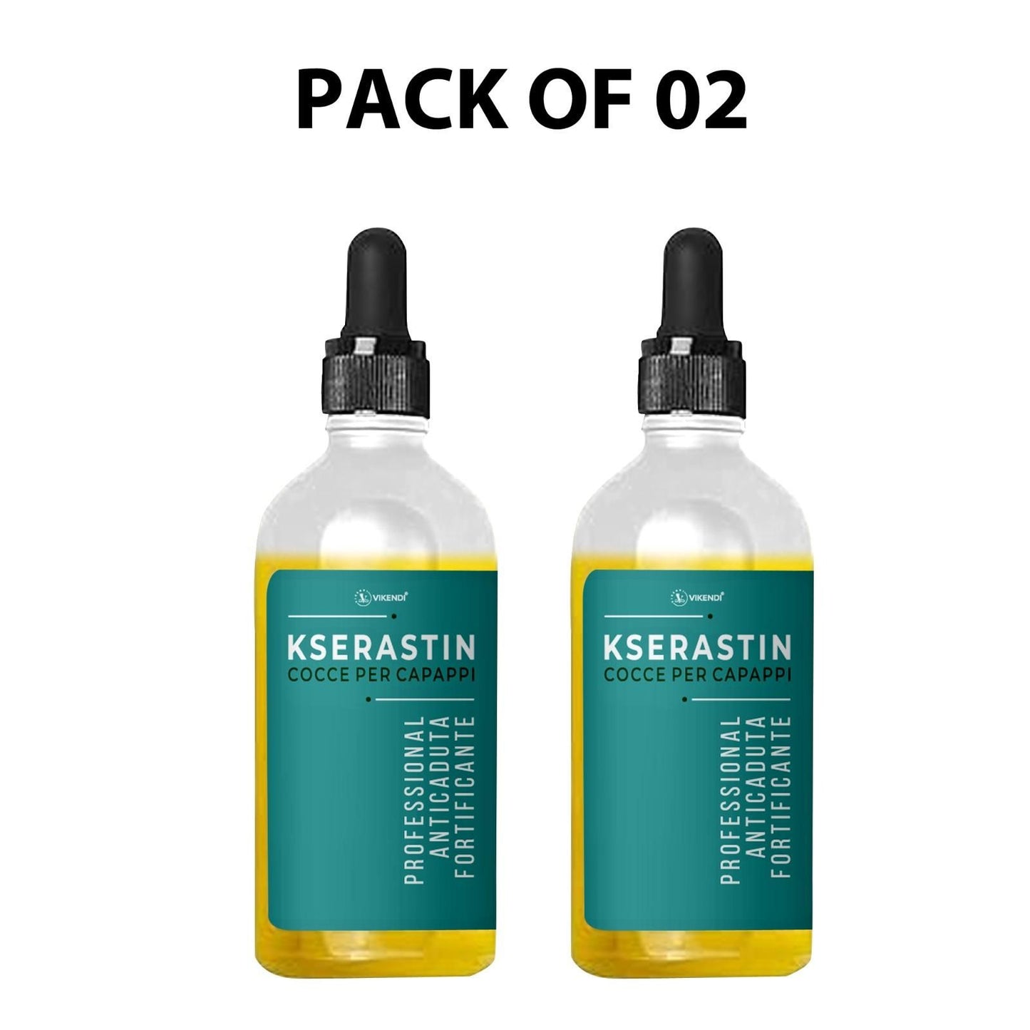 Kserastin Cocce Per Capappi  Natural Serum to Strengthen Hair and Fight Against Hair Loss 30ML (Pack of 2)